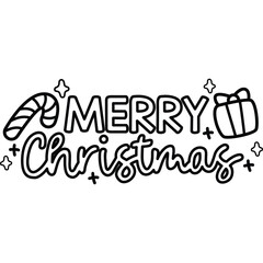 a vector of a Christmas typography 