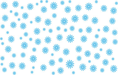 Elegant Blue Snowflake Decorative Illustration