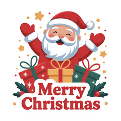 christmas card with santa claus