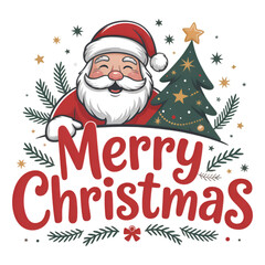 christmas card with santa claus