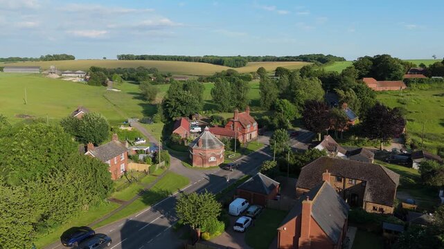 Quaint rural village is a small, picturesque settlement with traditional charm, characterized by historic houses and buildings and a peaceful atmosphere, beautiful natural landscapes, rolling hills