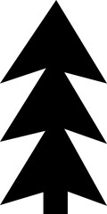 Obraz premium Christmas tree silhouette clipart set .group collection. Black Christmas tree drawing clip art collection for exams season pine tree flat icon decoration vector illustration. isolated on transparent o