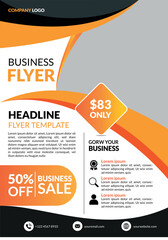 modern flyer design template with business layout and vector elements