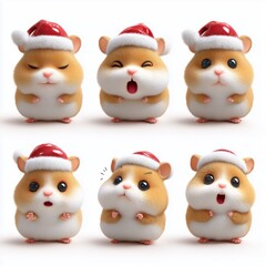 Festive hamster emoticons 