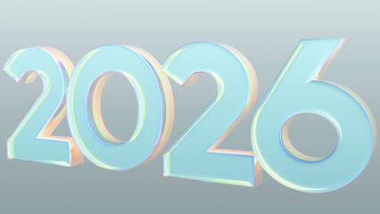 Calm Pastel Blue 2026 Iridescent Future Corporate Design
