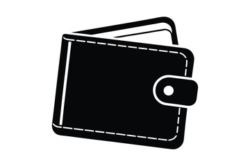 wallet icon silhouette on white background