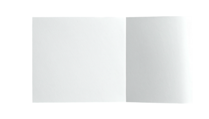 A blank white paper, folded in the middle, creating two visible sections with a gradient