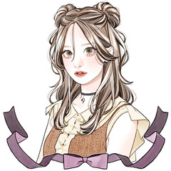 獅子座_文字無×背景無_フチドリ有