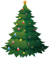 christmas tree isolated on white