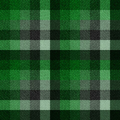 Seamless classic checkered black and green pattern.