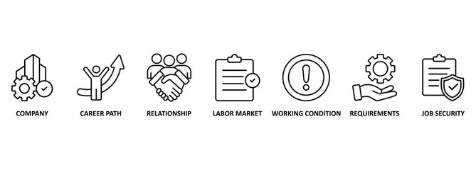 Employee - chart with keywords and icons 