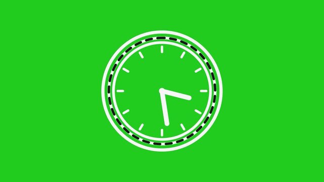 Tme for action,Futuristic elements digital clock loopable animation with a smooth circular timer on green gradient background. Ideal for explainer videos, and futuristic countdown animations
