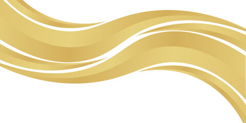 gold wave curve, golden wave corner shape for element, stripes ribbon golden graphic, striped gold