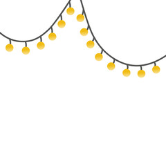 Vector illustration of realistic light bulbs isolated