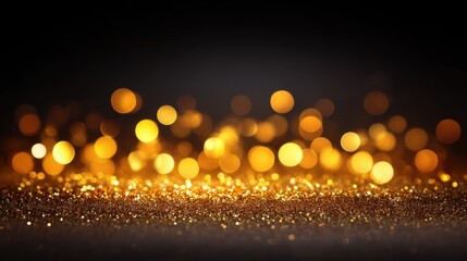 Shimmering Gold Bokeh Background with Soft Focus and Sparkling Light Reflections Ideal for Celebrations and Festive Events in Stunning Visual Appeal