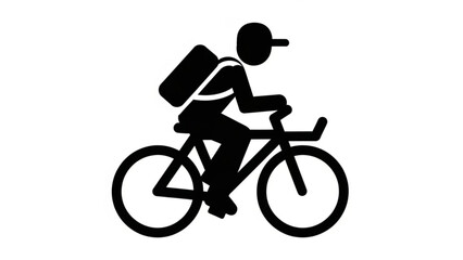 Obraz premium Person riding the bicycle created with generated ai