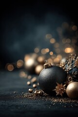 Fototapeta premium Christmas background for teams, Christmas card - Christmas and New Year greetings - copy space