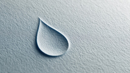 A solitary, clean water drop, representing purity and freshness