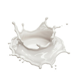 milk splash isolated on white background.
