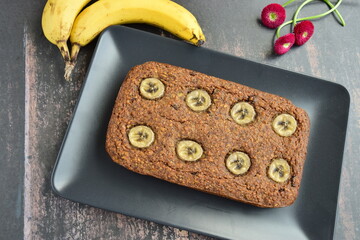 Homemade banana oatmeal cake 