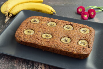 Homemade banana oatmeal cake 