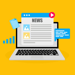 online news concept on digital