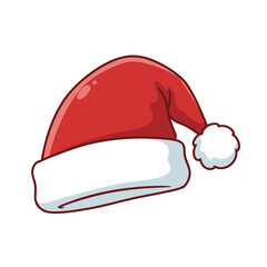 Santa Claus Red Hat Vector | Christmas Holiday Illustration