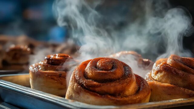 Hot Cinnamon Buns, breakfast, pastries