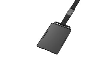 black id card template isolated background