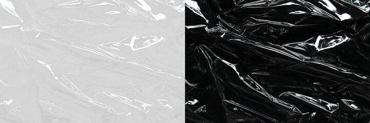 Abstract Black Reflective Plastic Texture on Background