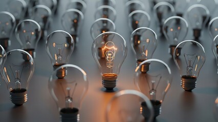 Light bulb with illuminated center