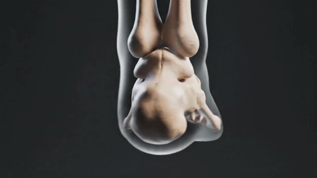Detailed 3D Anatomy of the Human Foot Skeleton.