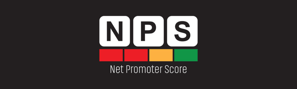 Net promoter score text on white background