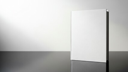 Blank book on black surface