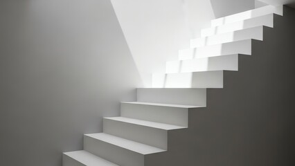 Fototapeta premium Staircase in minimalist interior design
