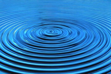 Animated, concentric ripples emanating from a central point, rendered in brilliant blue