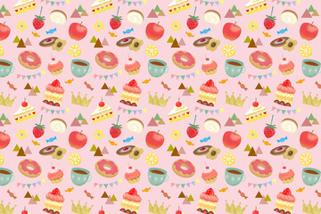 食べ物背景イラスト