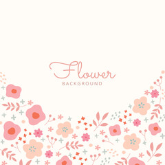 Hand drawn floral background