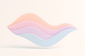 Gentle pastel-colored layers creating a serene and minimalist abstract wave formation