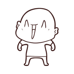 cartoon vector image of a child who is excited and happy