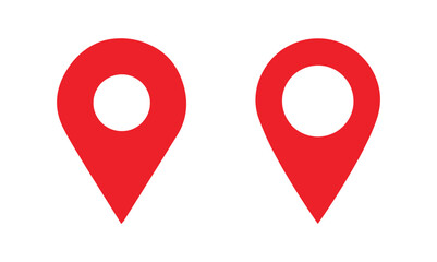 Red marker with a white dot on it, Location map icon vector, location Icon Clip art. Simple red map pin icon. vector illustration eps file. 