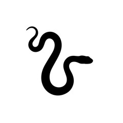 Black Snake Silhouette Icon