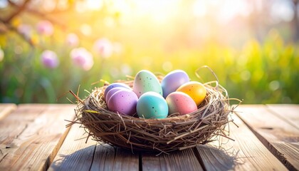 Obraz premium Easter-themed backgrounds are perfect for promotional backgrounds.