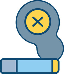 Iconic illustration representing the rejection of tobacco for a healthier lifestyle, promoting wellness and a smoke-free environment