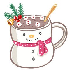 Christmas hot chocolate with now man cup