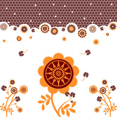 Floral Pattern of Elegance: A captivating design featuring intricate floral arrangements with a touch of elegance. The delicate interplay of shapes creates an ambiance of harmony and sophistication.