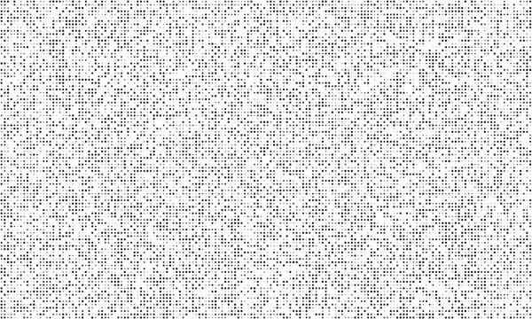 Seamless vintage distressed small halftone dot background pattern. Grunge black and white printer ink raster dots transparent texture overlay. Retro