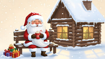 santa claus in the snow