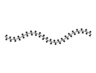 New Fairy lights vectot image white background.