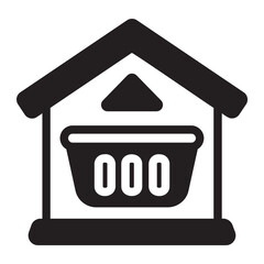 warehouse glyph icon